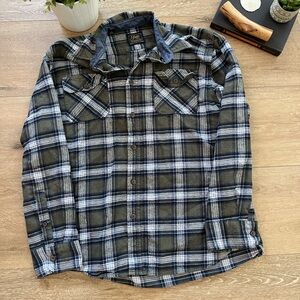 Jachs green heavy button up longsleeve flannel